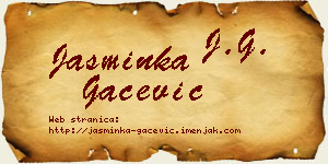Jasminka Gačević vizit kartica